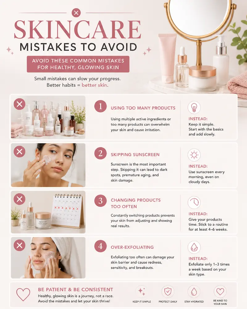 Common beginner skincare mistakes that prevent healthy glowing skin