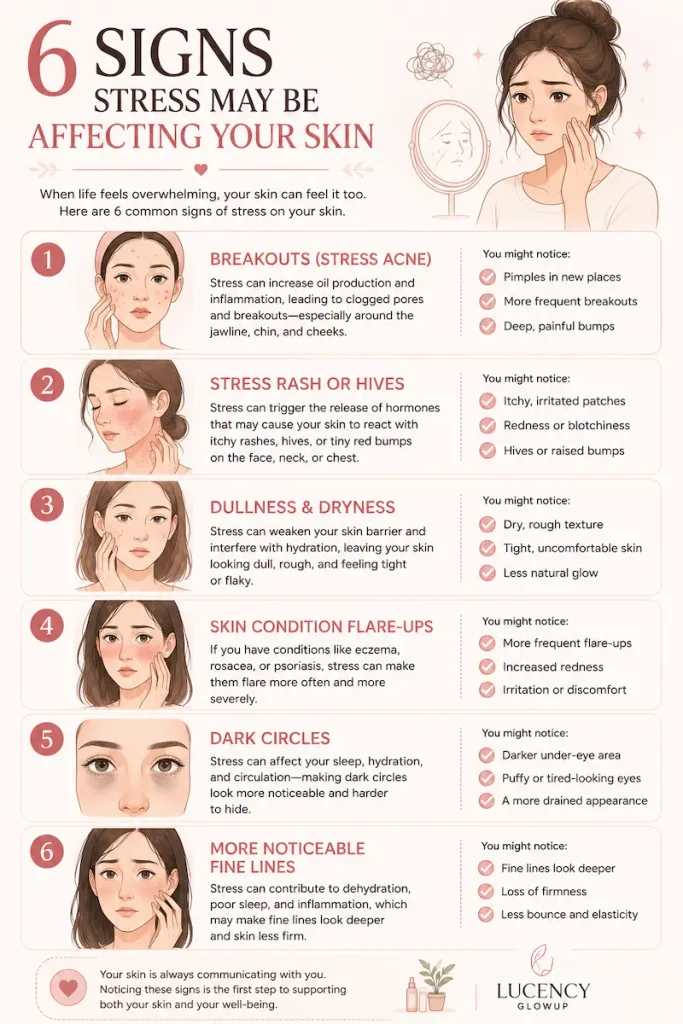 Six common signs that stress may be affecting your skin